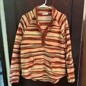 Sonoma Multicolor Striped Fleece Top
